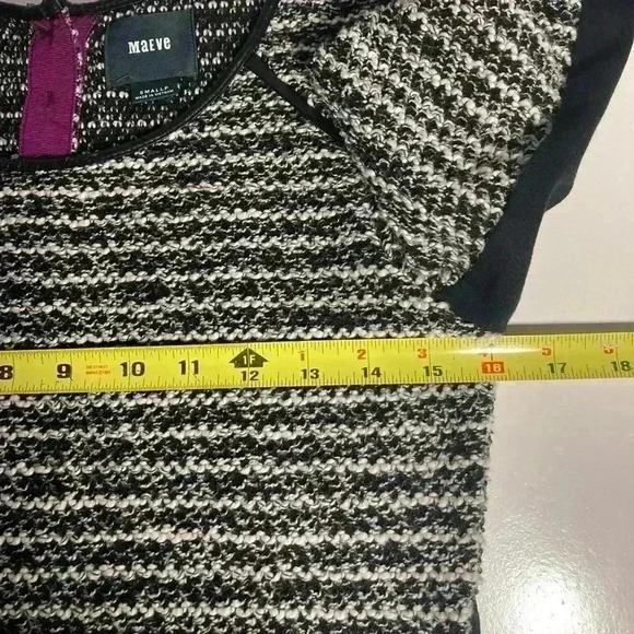 Maeve Anthro Sweater Dress Black size SP - Picture 8 of 12